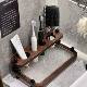 Retro solid wood bathroom no-punch toilet toothbrush holder