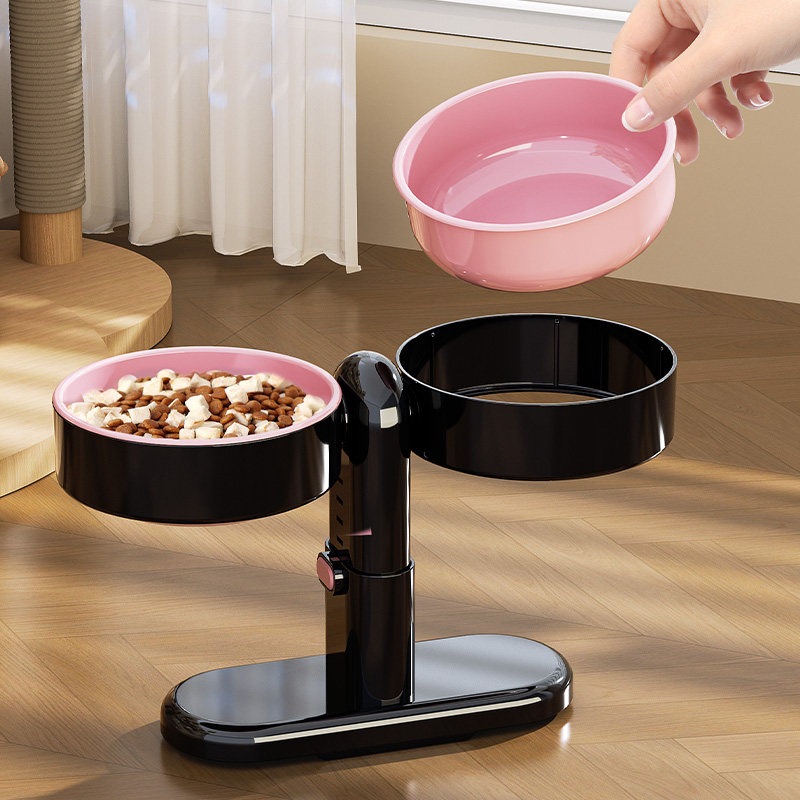 吸盘升降宠物碗双碗架猫咪水碗狗碗猫粮防打翻可壁挂旋转式喂食器,淘宝优惠券,粉丝福利购,淘宝优惠卷