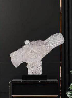 创意透明太极人物雕塑摆件现代中式装饰艺术品家居饰品样板房配饰
