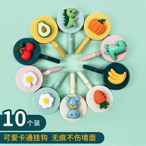 Traceless Sticky Hook Powerful sticky wall toilet Idea free punching hooks Stuck Wall Powerful Cute Door Rear Key Dorm