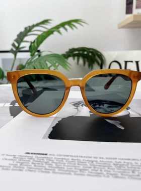 秀智同款墨镜太阳眼镜高级女圆形