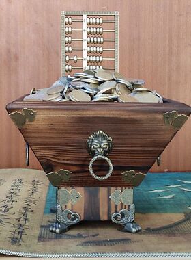 老式米斗狮头仿古日进斗