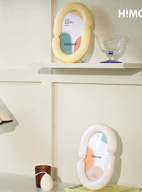 himore海马体奶油色树脂6寸相框