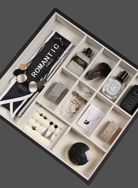样板间衣帽间首饰组合戒指耳环项链软装道具套装衣柜抽屉软装摆件