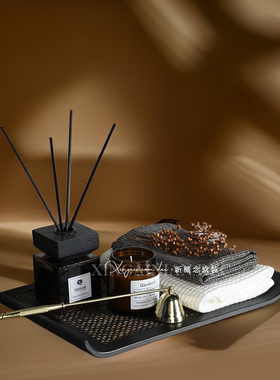 中古风样板间卫生间摆件软装饰品洗手台浴室柜洗漱用品套装组合