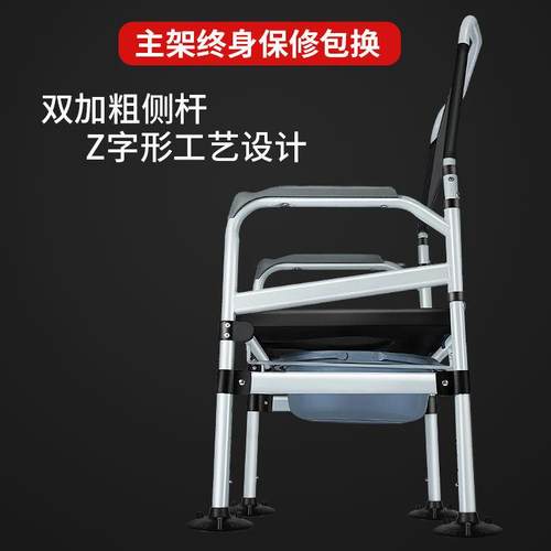 老年人坐便椅家用孕妇折叠厕所凳子结实移动马桶垫子蹲坑改坐便器 - 图2