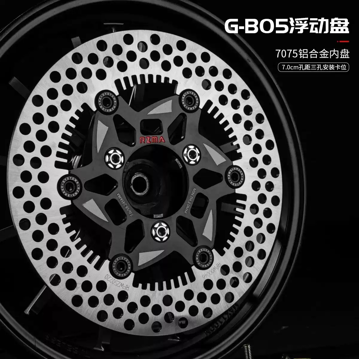 瑞祖玛GB05浮动盘改装九号MZ M95C极核AE4小牛FXT NX 220/245刹车 - 图2