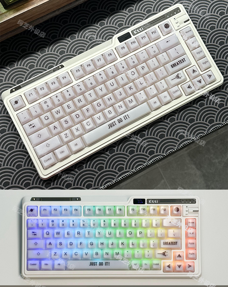 乳白雾透键帽PC机械键盘透明键帽适配wooting珂芝K75/狼蛛F87/F75 - 图2