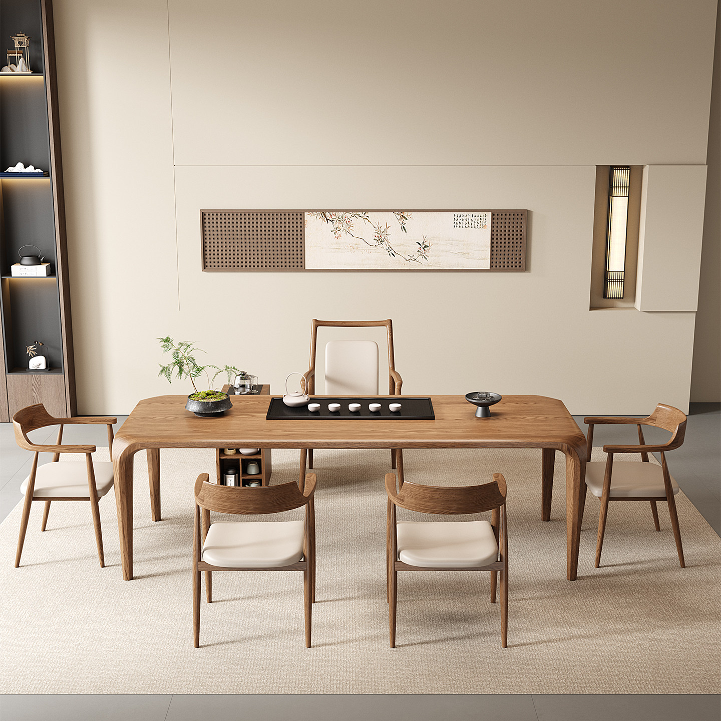 宋代美学实木高端大气上档次茶桌书桌一体两用家用客厅办公室茶台,淘宝优惠券,粉丝福利购,淘宝优惠卷