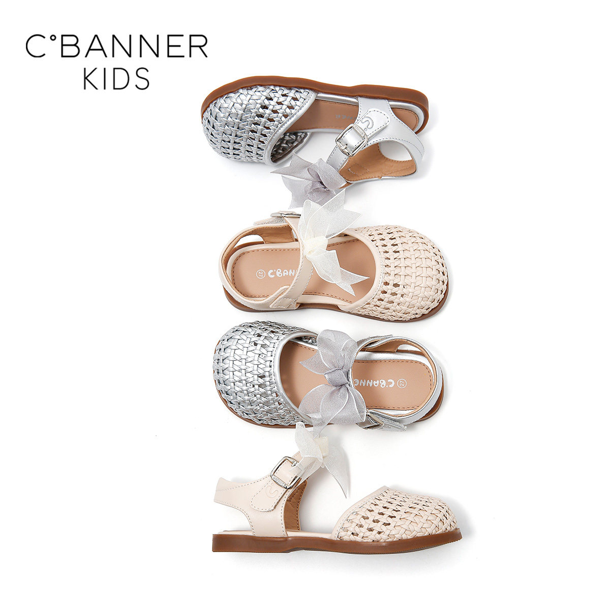 千百度2025新款夏季凉鞋甜美公主鞋韩版气质蝴蝶装小女孩时尚单鞋,淘宝优惠券,粉丝福利购,淘宝优惠卷