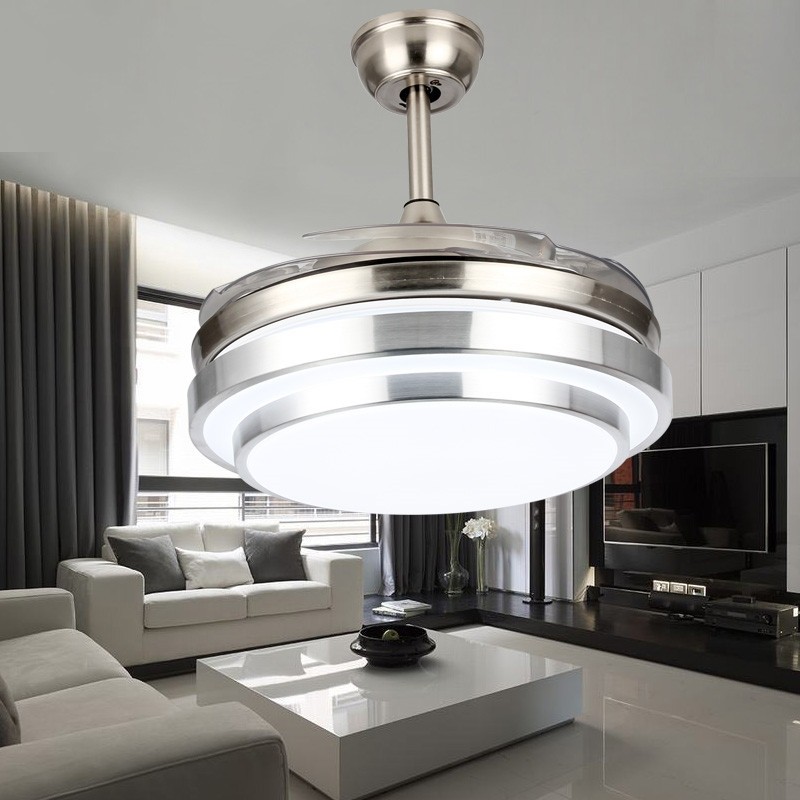 隐形风扇灯餐厅吊扇一体现代简约扇的吊灯家用饭厅卧室客厅带电风,淘宝优惠券,粉丝福利购,淘宝优惠卷