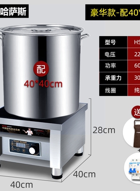 哈萨斯商用电磁炉6000w平面商业