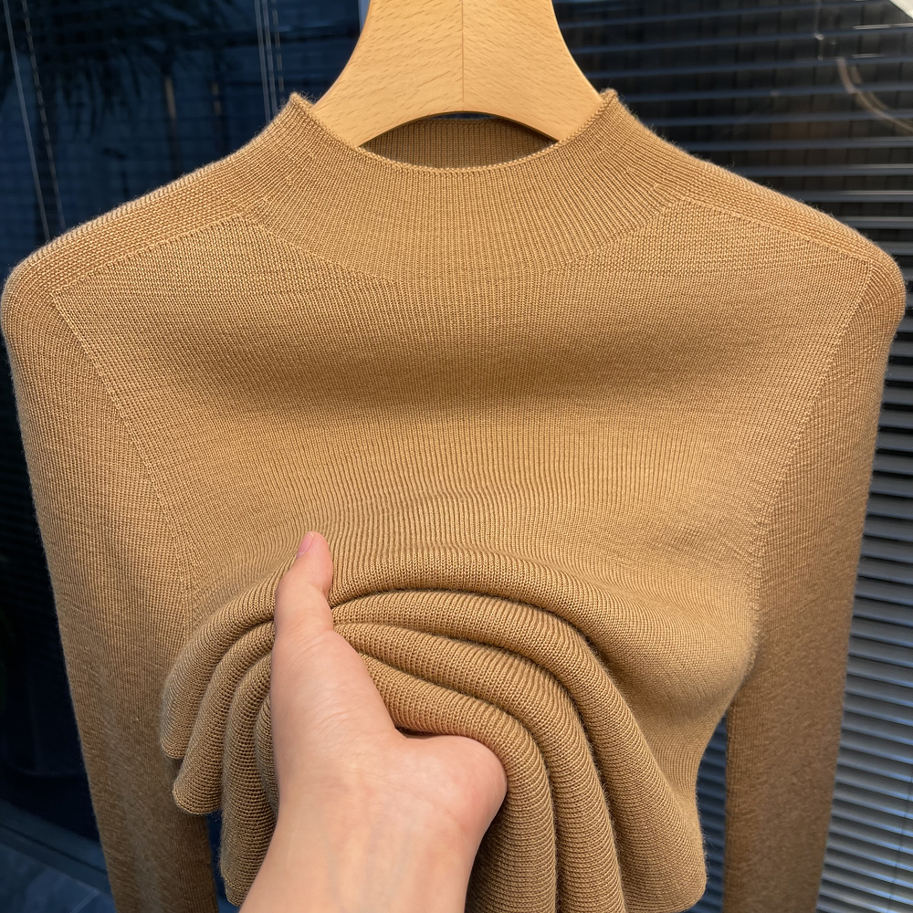 软糯爆款半高领针织打底衫女士2025秋冬新款显瘦修身气质内搭毛衣,淘宝优惠券,粉丝福利购,淘宝优惠卷