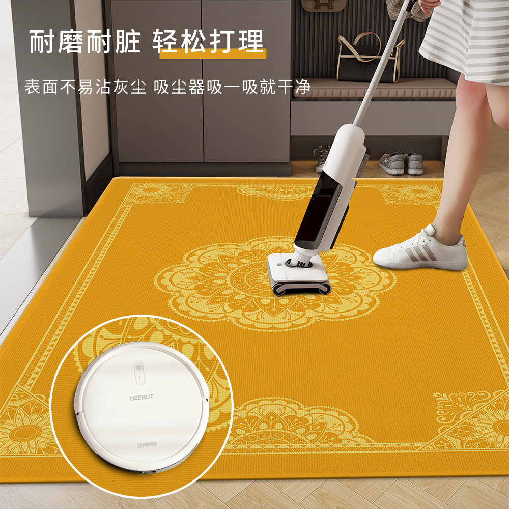 金黄色地垫新中式入户门门口门垫进门蹭土高档防滑脚垫风水地毯,淘宝优惠券,粉丝福利购,淘宝优惠卷