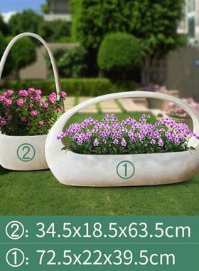 创意玻璃钢花篮雕塑园林景观房地产广场公园庭小区草坪装饰大摆件