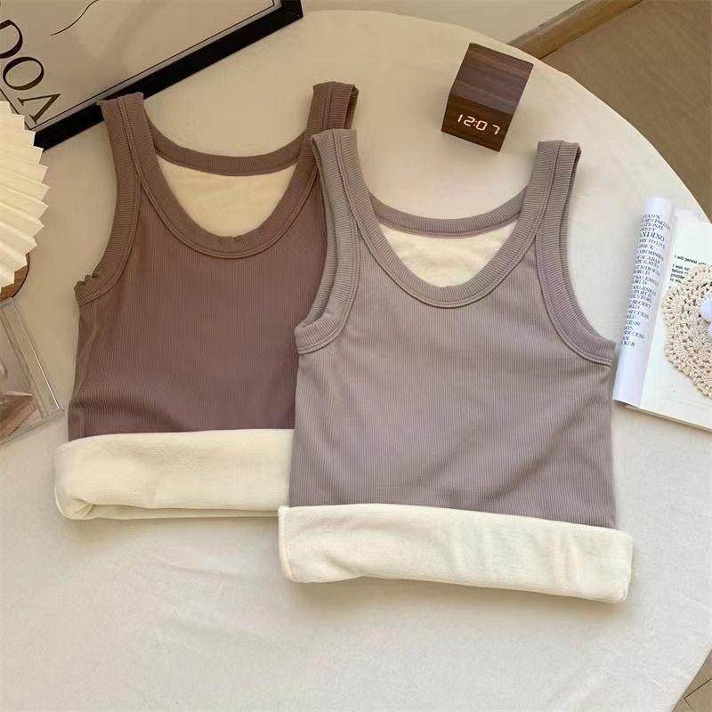 秋冬新款加绒加厚吊带背心防寒自发热保暖内衣内穿紧身打底上衣女,淘宝优惠券,粉丝福利购,淘宝优惠卷
