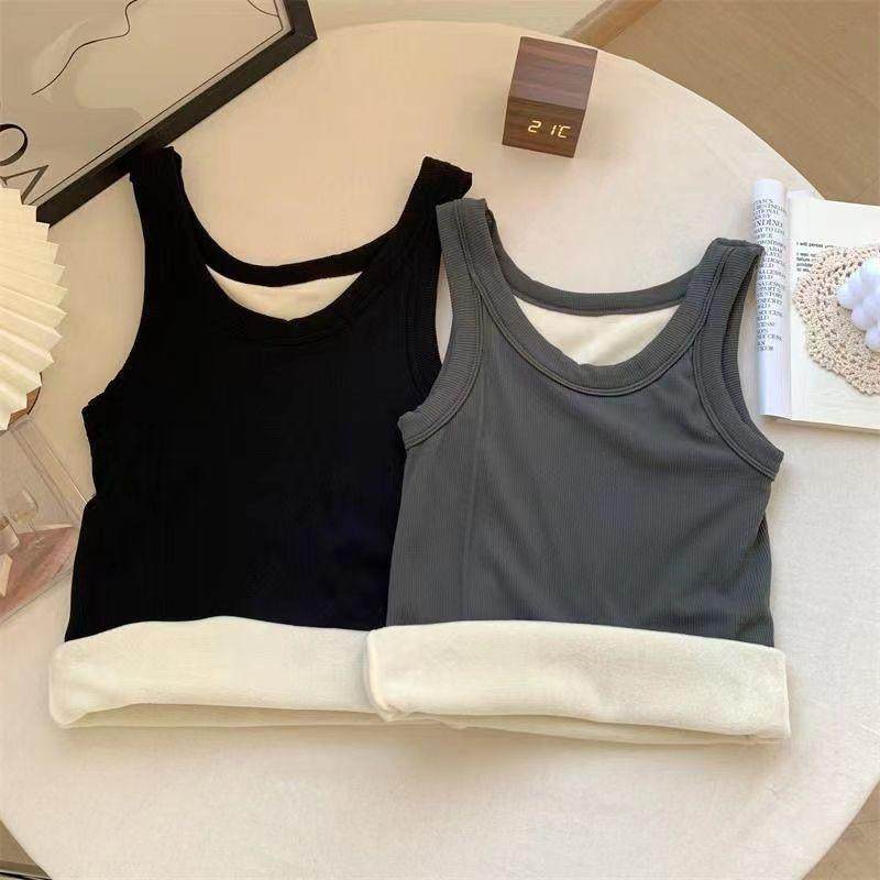 秋冬新款加绒加厚吊带背心防寒自发热保暖内衣内穿紧身打底上衣女,淘宝优惠券,粉丝福利购,淘宝优惠卷