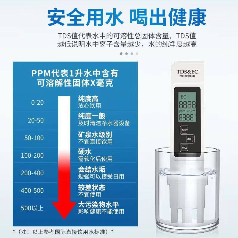 德国检测笔高精度水质检测仪净水器测水笔家用tds纯自来水饮用水