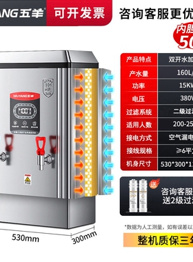 五羊商用开水器不锈钢大容量饭店