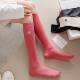 Embroidered letters solid color over-the-knee socks for autumn and winter long sportswear