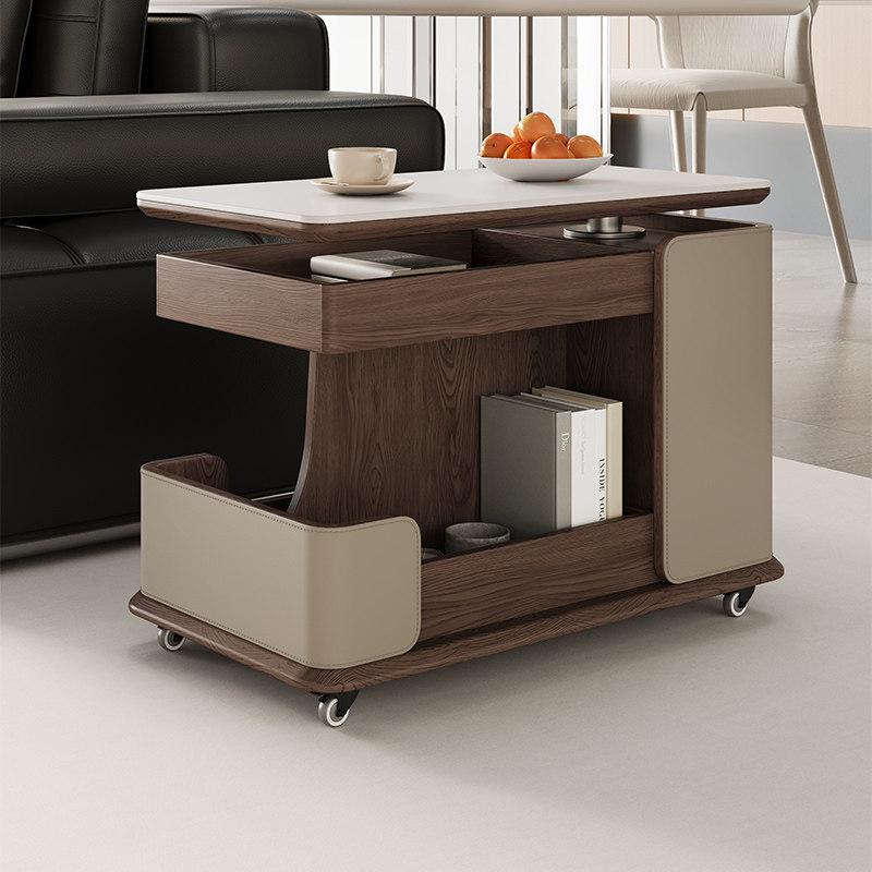 多功能可移动升降客厅茶几储物边几移动推车家用无线充电沙发边几,淘宝优惠券,粉丝福利购,淘宝优惠卷