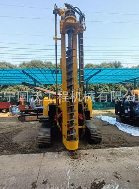 砂石地光伏打桩机 两用光伏螺旋潜孔钻机视频 换钻头光伏钻机型号