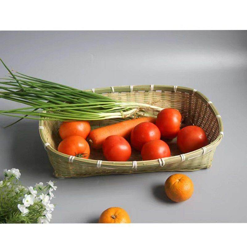竹编收纳筐水果蔬菜篮子鸡蛋篮厨房收纳竹筐家用馒头筐饭店装饰,淘宝优惠券,粉丝福利购,淘宝优惠卷
