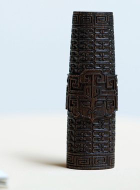 文莱老料青铜三星堆面具古纹天珠