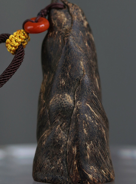 文莱沉香沉水级品质雕刻竹节吊坠重约16克保真文玩男女款沉香吊坠