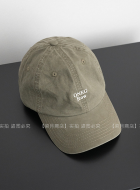[梁月商店]军绿色水洗棒球帽