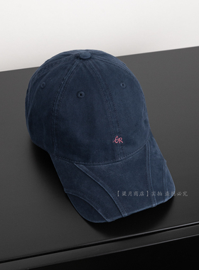 [梁月商店]美式复古藏青色帽子