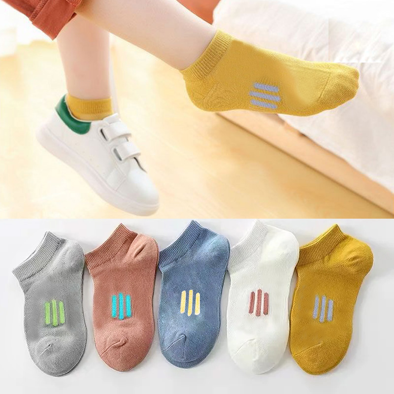 6双儿童袜子婴儿棉袜男童短袜女童船袜童袜