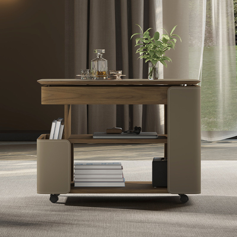 萨尼莱意式轻奢移动茶几家用客厅沙发边几可升降多功能小推车边柜,淘宝优惠券,粉丝福利购,淘宝优惠卷