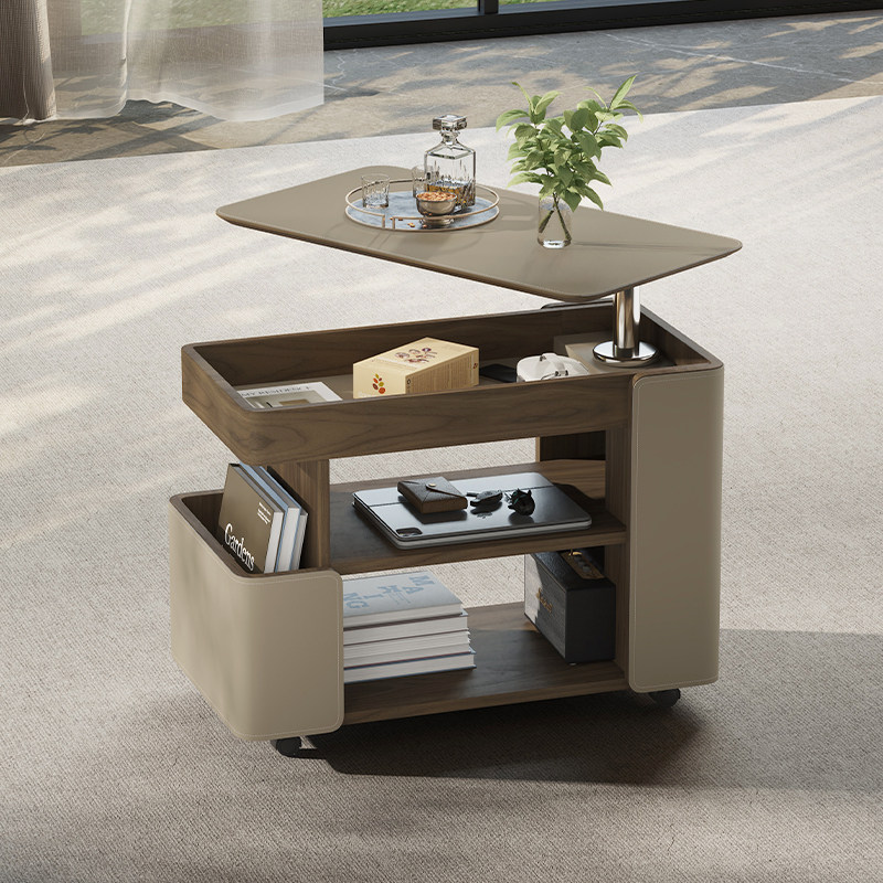 萨尼莱意式轻奢移动茶几家用客厅沙发边几可升降多功能小推车边柜,淘宝优惠券,粉丝福利购,淘宝优惠卷