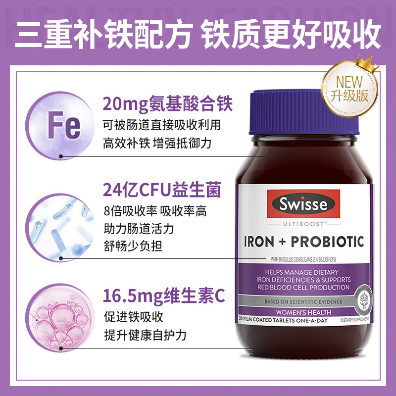 Swisse斯维诗女性益生菌胶囊小粉菌罗伊氏乳杆菌女性私处清爽自在