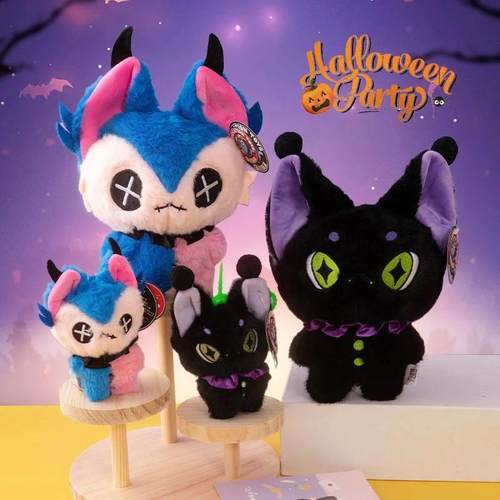 Halloween Demon Cat Darkness Plush Doll Toys Stuffed Terror - 图0