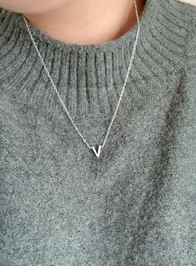 Cazador Minimalist Initial A-Z Letter Necklace for Women Alp