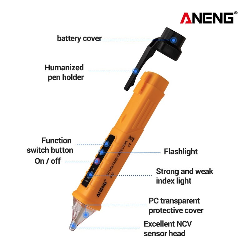 VD802 Non-contact AC Voltage Detector Tester Meter Pen Style - 图1