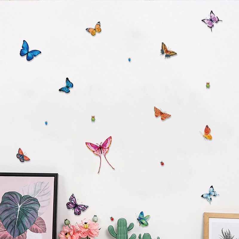 Lovley Butterfly Wall ers Suitcase Laptop Decoration Fashion-图0