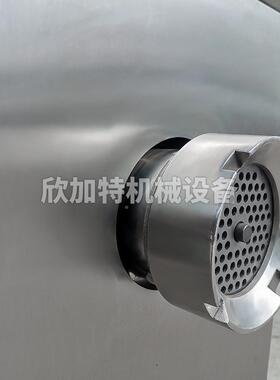 大型鲜肉打肉不碎肉机率-L32A大功全自动肉馅绞机馅机锈钢电动绞