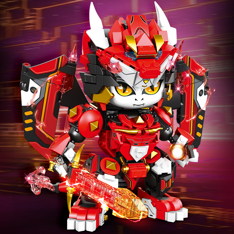 十二生肖龙机甲拼装积木适用于乐高男孩系列儿童拼图玩具6到12岁,淘宝优惠券,粉丝福利购,淘宝优惠卷