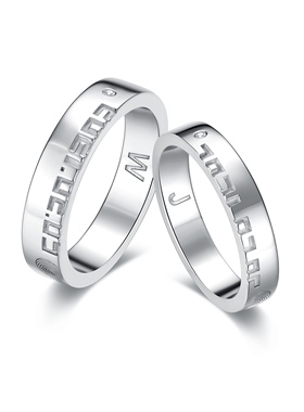 原创设计情侣对戒艺升缘珠宝定制