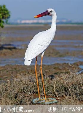 户外玻璃钢仿真白鹭雕塑园林景观白鹤仙鹤别墅庭院水池鸟摆件装饰