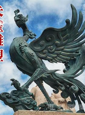 玻璃钢铸铜龙龟雕塑定制仿铜青龙朱雀玄武白虎麒麟凤凰雕像摆件