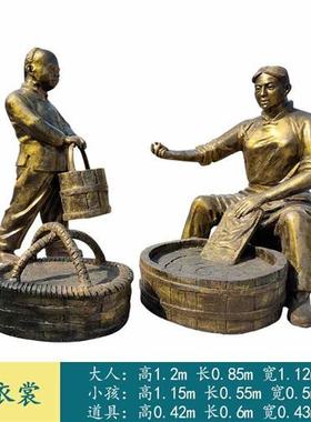 玻璃钢农耕人物雕塑定制仿铜雕像户外牛拉犁大型园林景观铸铜摆件