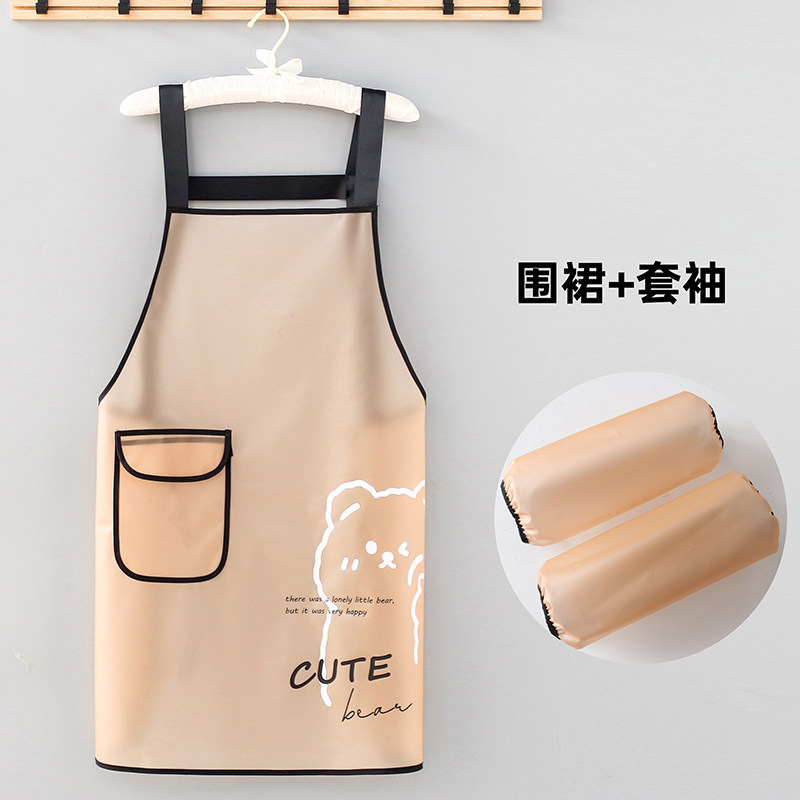防水防油围裙男女透明厨房家用做饭餐饮专用围腰水产工作服定制字,淘宝优惠券,粉丝福利购,淘宝优惠卷