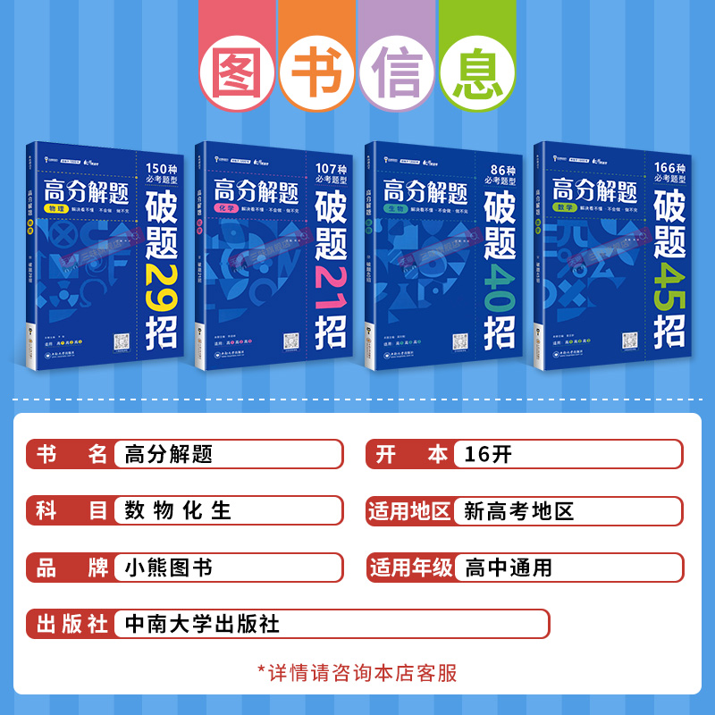 小熊图书2024新版高分解题数学物理化学生物高一高二高三全国通用解题觉醒思维方法与技巧学霸破题提分纵横高考辅导资料书 - 图0