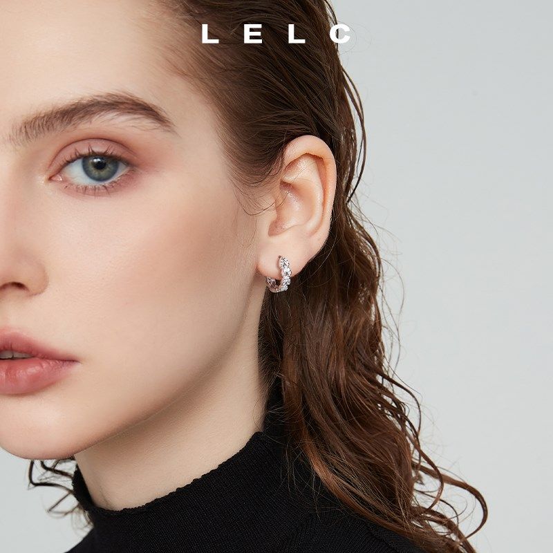 999纯银微镶满钻爱心耳环女轻奢小众设计感耳圈养耳洞个性耳饰品,淘宝优惠券,粉丝福利购,淘宝优惠卷