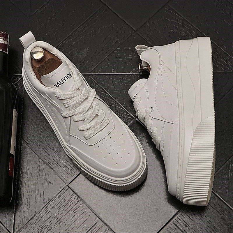 秋季新款男c士鞋子厚底增高鞋百搭韩版松糕鞋潮男小白鞋透气休闲,淘宝优惠券,粉丝福利购,淘宝优惠卷