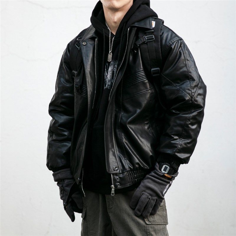 秋冬溜街防风服 美式复古皮衣加厚MA1飞行夹克潮牌工装棉服男外套,淘宝优惠券,粉丝福利购,淘宝优惠卷
